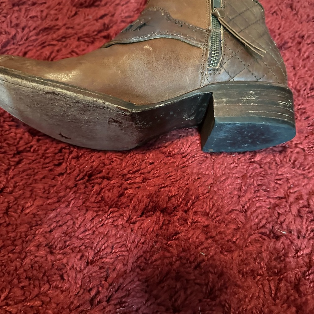 Preowned Free Bird Steven’s Booties Cognac Color … - image 6